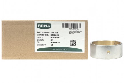 143.128 Втулка КАМАЗ, ВАЛДАЙ, ПАЗ дв. Cummins ISF3.8, ISBe, 6BT 3940059, 5298256, 4983253 распредвала - BOVIA - 400х267