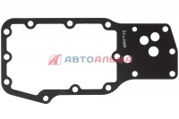 175.200 Прокладка маслоохладителя (теплообменника) серая КАМАЗ, НЕФАЗ дв. Cummins ISBe 4895742, 2830559, 3977913 - BOVIA - 200х133