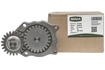 143.232 Насос масляный КАМАЗ, ПАЗ дв. Cummins 4ISBe 5273937, 5313086, 4939586 - BOVIA - 400х267