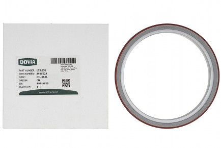 175.232 Сальник коленвала задний КАМАЗ, ПАЗ дв. Cummins 6ВТ, 6СТ 3925529, 4955372 (130х150х14,5) - BOVIA - 400х267