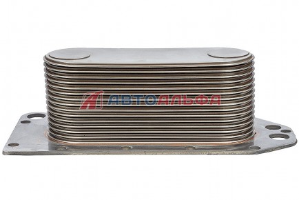 129.114 Теплообменник (маслоохладитель) КАМАЗ дв. Cummins 6CT, ISLe, L, C, QSC, QSL 3966365, 5284362, 3944464 - BOVIA - 400х267