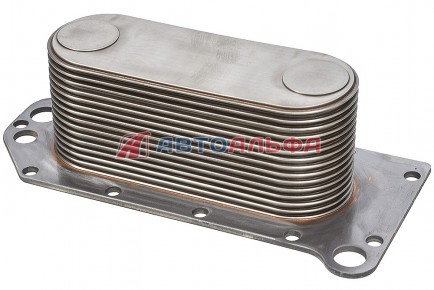 129.114 Теплообменник (маслоохладитель) КАМАЗ дв. Cummins 6CT, ISLe, L, C, QSC, QSL 3966365, 5284362, 3944464 - BOVIA - 400х267