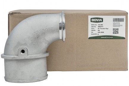 143.252 Патрубок забора воздуха угловой КАМАЗ дв. Cummins ISLe, QSL 3883977 - BOVIA - 400х267