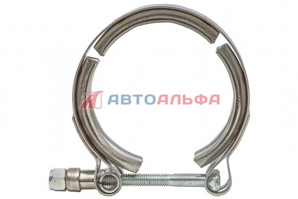 171.185 Хомут ленточный V-образный (76 мм) КАМАЗ, ПАЗ дв. Cummins ISBe, EQB, BT 3918951 - BOVIA - 400х267