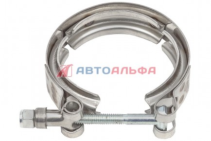 171.185 Хомут ленточный V-образный (76 мм) КАМАЗ, ПАЗ дв. Cummins ISBe, EQB, BT 3918951 - BOVIA - 400х267