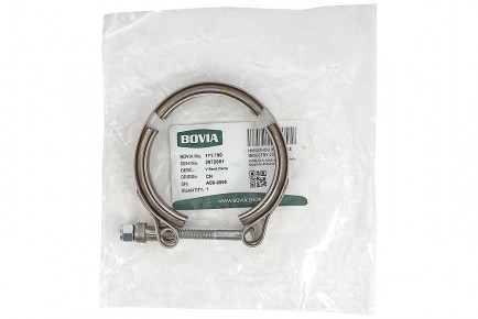 171.190 Хомут патрубка забора воздуха КАМАЗ дв.Cummins ISLe, L 3972681 - BOVIA - 400х267