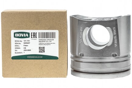 121.122 Поршень стандарт КАМАЗ, НЕФАЗ дв. Cummins ISBe Евро-3 4939181, 4935932, 5255257, 121.110 (белый) - BOVIA - 400х267