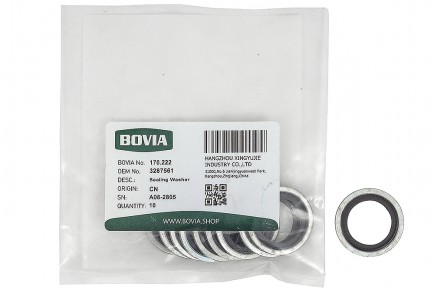 170.222 Шайба уплот. поддон картера КАМАЗ дв. Cummins ISBe 3287561 (М20) - BOVIA - 400х267