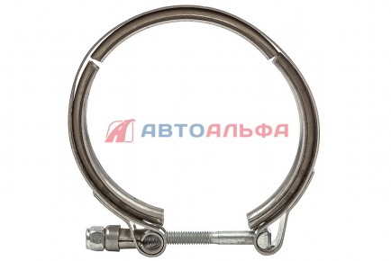 171.188 Хомут ленточный V-образный (96 мм) КАМАЗ, НЕФАЗ дв. Cummins 6ISBe 4938989, 5266140 - BOVIA - 400х267