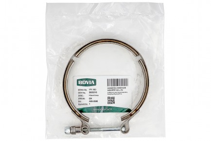 171.183 Хомут ленточный V-образный (115 мм) КАМАЗ дв. Cummins 6ISBe 3905216, 3067979 - BOVIA - 400х267