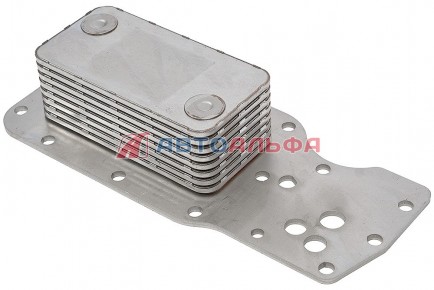 129.110 Теплообменник (маслоохладитель) КАМАЗ, НЕФАЗ дв. Cummins ISBe 3975818, 3959031 - BOVIA - 400х267